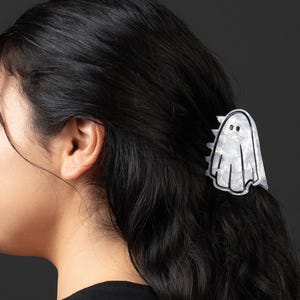 Ghostie Hair Claw | Spooky Accessories, Claw Clip, Hair Accessories, Acetate, Gothic]
