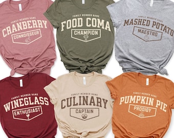Personalized Thanksgiving Family T-Shirts: Funny Holiday Superlative Tees