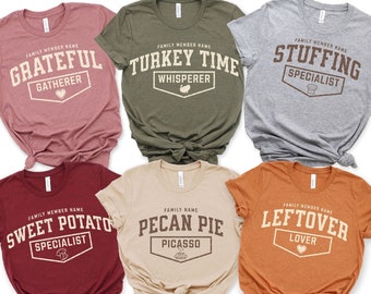 Funny Thanksgiving Family Shirts: Personalized Holiday Tees