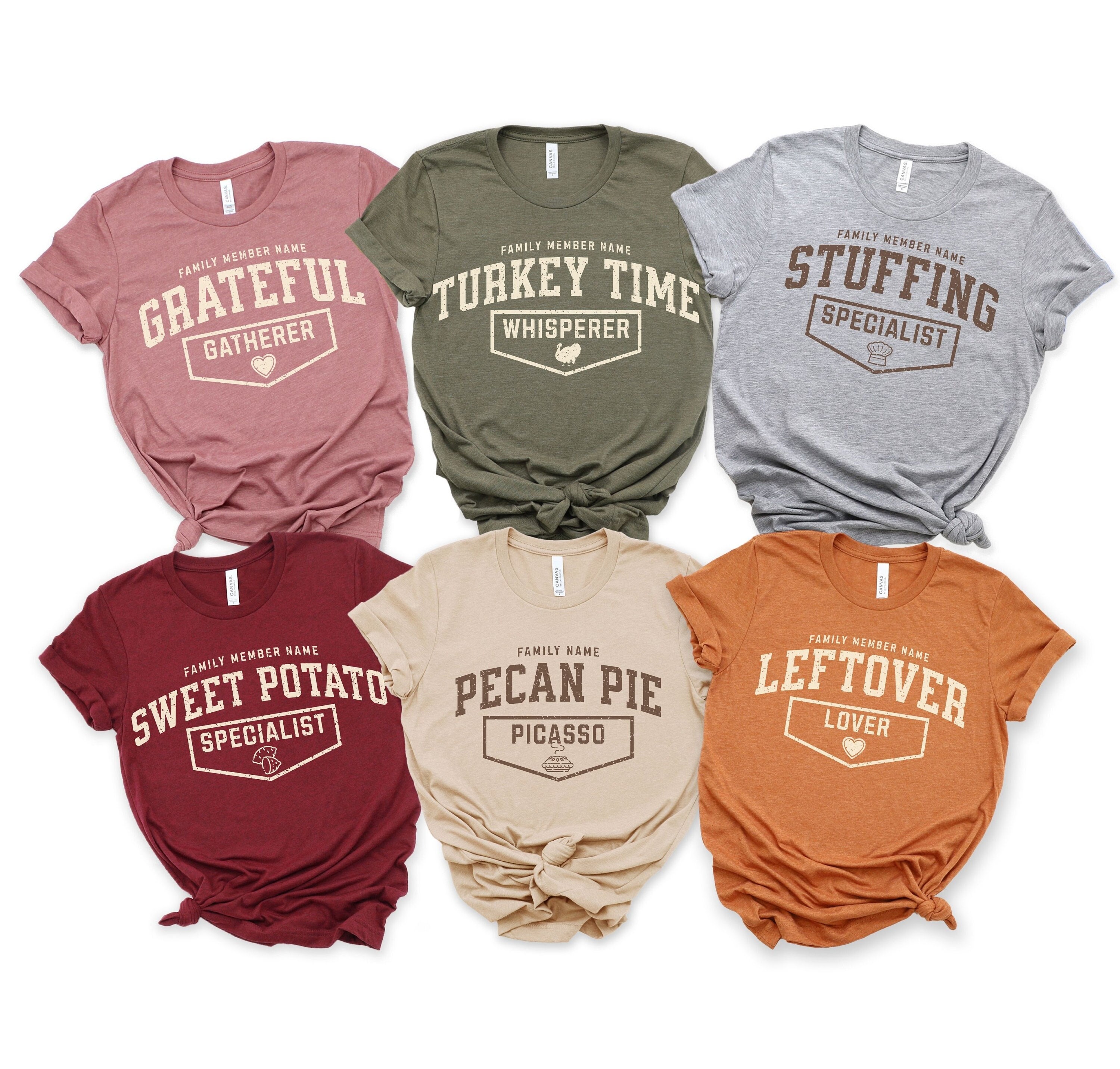 Personalized Family Thanksgiving Tees, Funny Thanksgiving Family Shirts ...