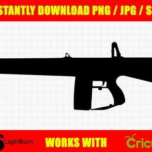 Atchisson AA-12 Shotgun Silhouette Digital Download Svg / Png / Jpg