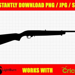 Ruger 10/22 Rifle Silhouette Digital Download PNG / JPG / SVG