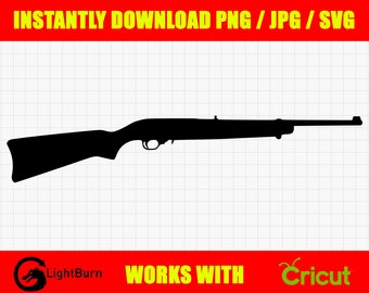 Ruger 10/22 Rifle Silhouette Digital Download PNG / JPG / SVG
