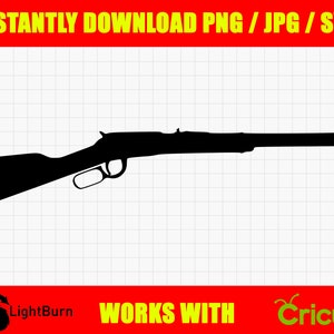 Henry 22lr Lever Action Rifle Silhouette Digital Download PNG / JPG / SVG