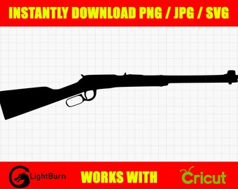 Henry 22lr Lever Action Rifle Silhouette Digital Download PNG / JPG / SVG