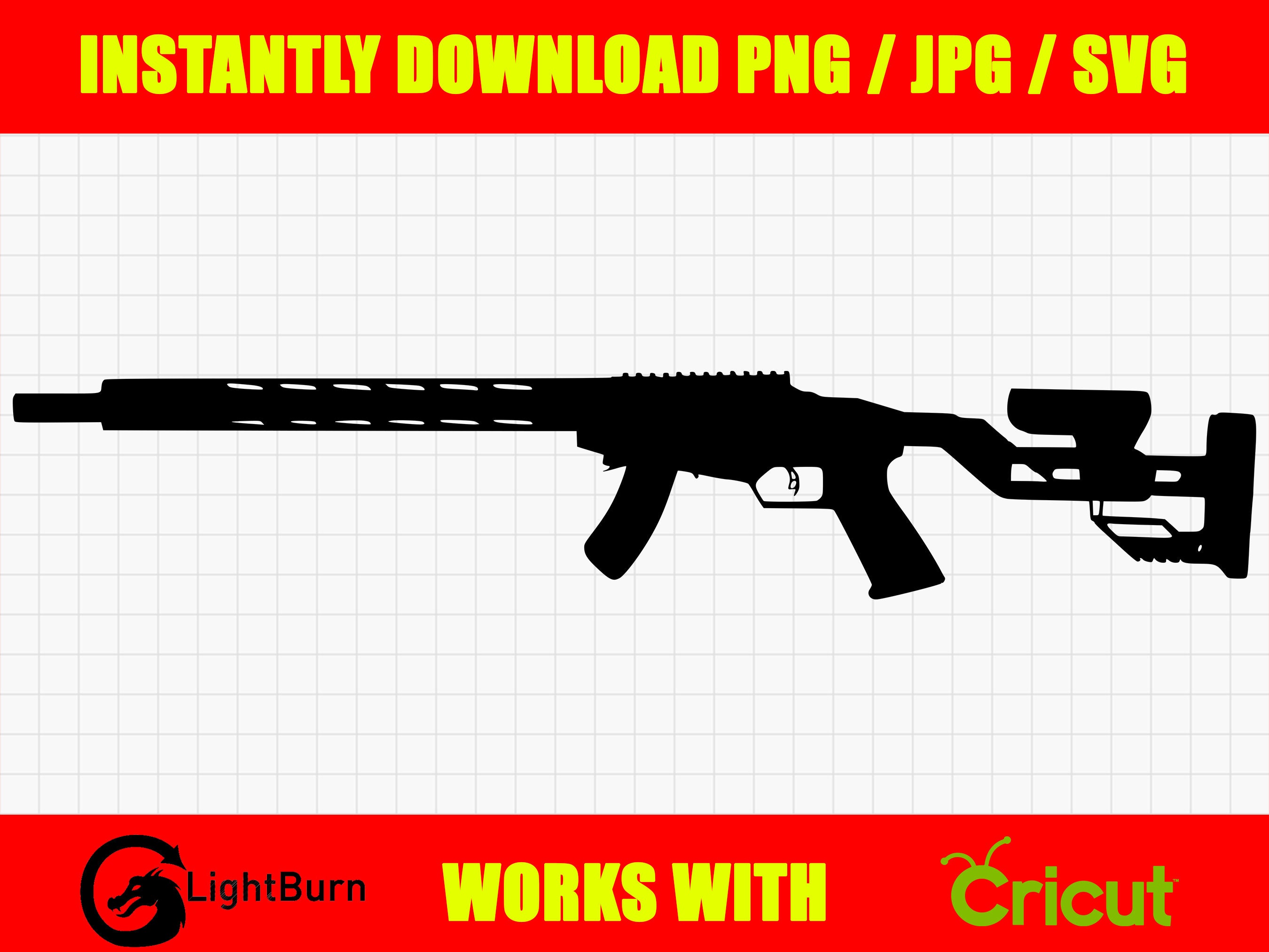 Ruger Precision Bolt Action 22lr Rifle Silhouette Digital Download PNG ...