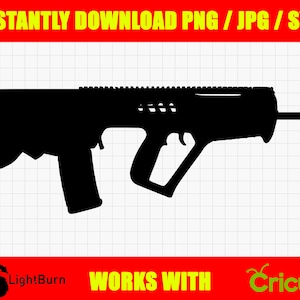 IWI TAVOR SAR Rifle Silhouette Digital Download svg / png / jpg