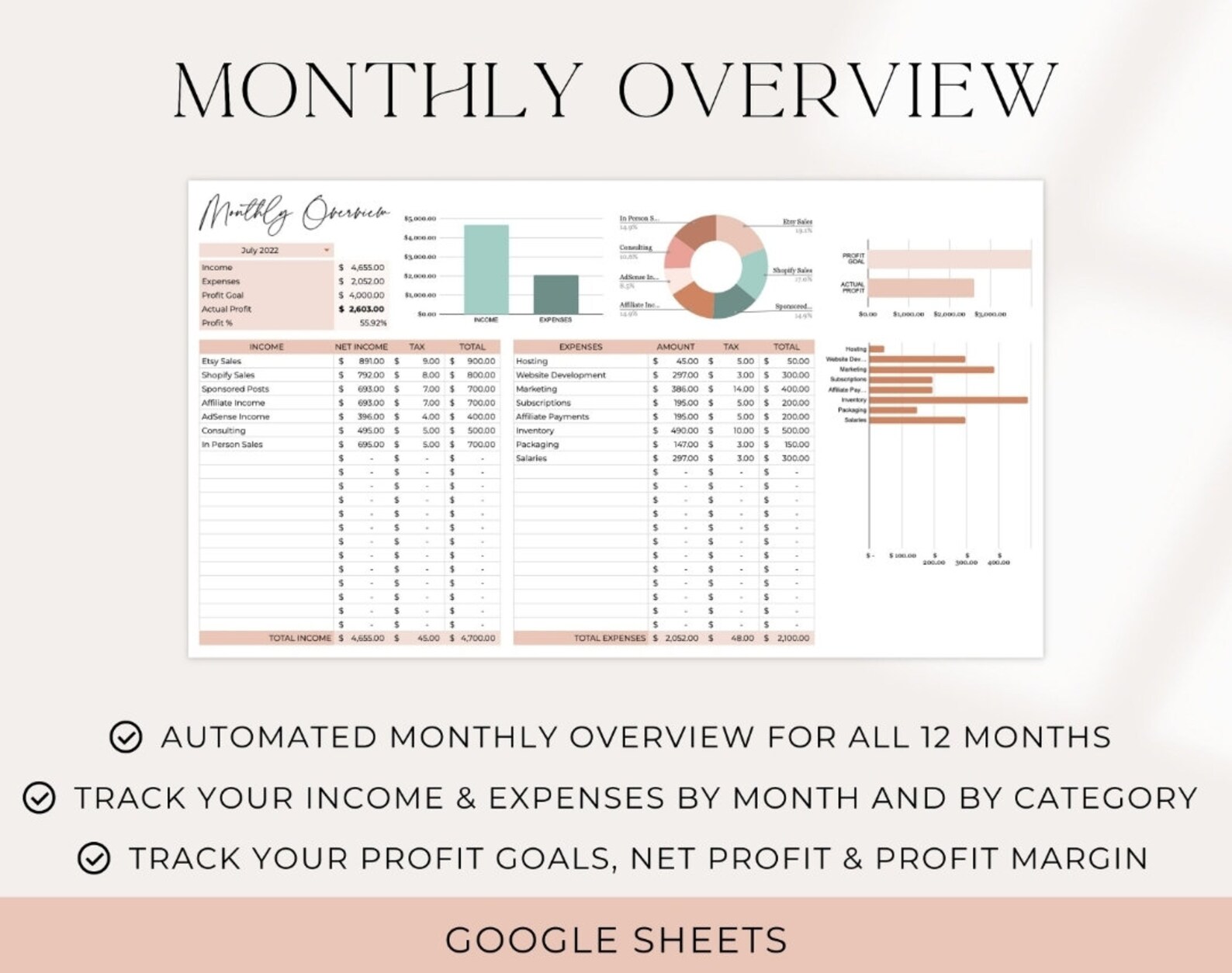 Small Business Bookkeeping Template Business Bookkeeping - Etsy