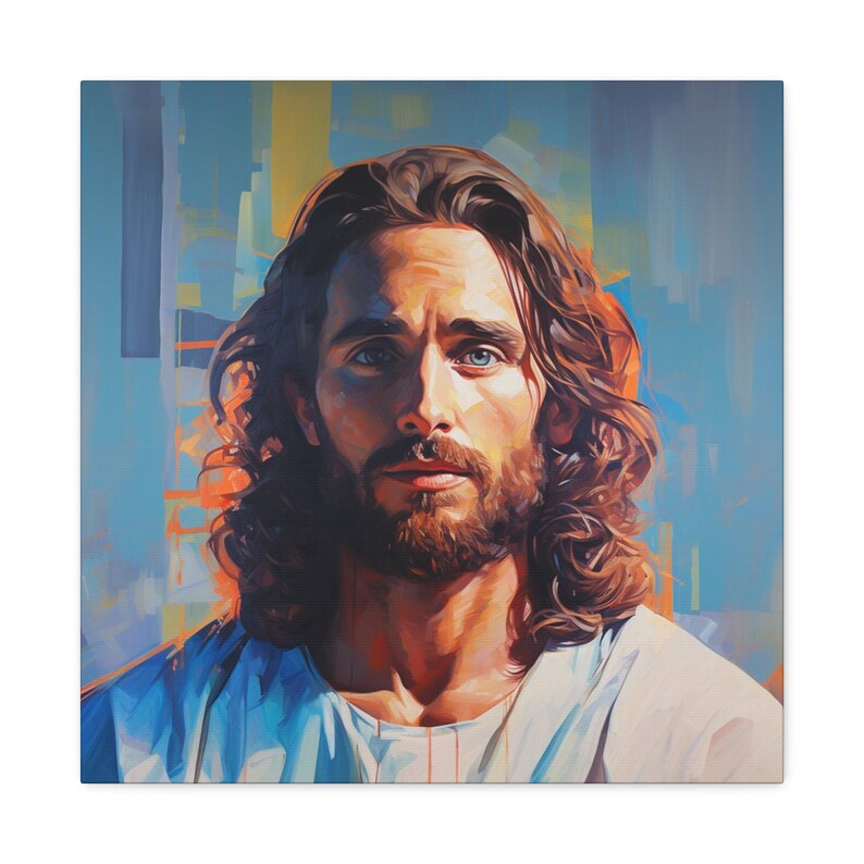 Christian Wall Art Modern Art Portrait of Jesus Christian Etsy