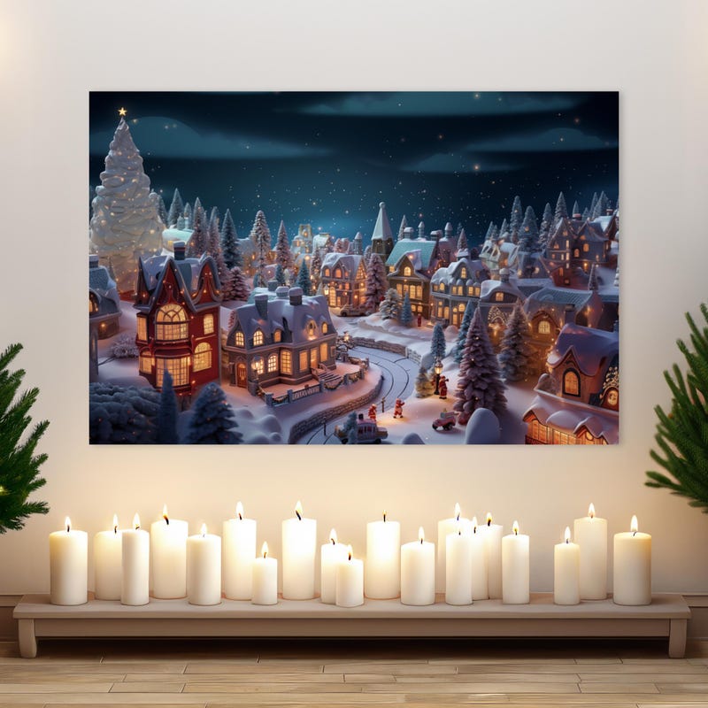 Christmas Canvas Art - Etsy