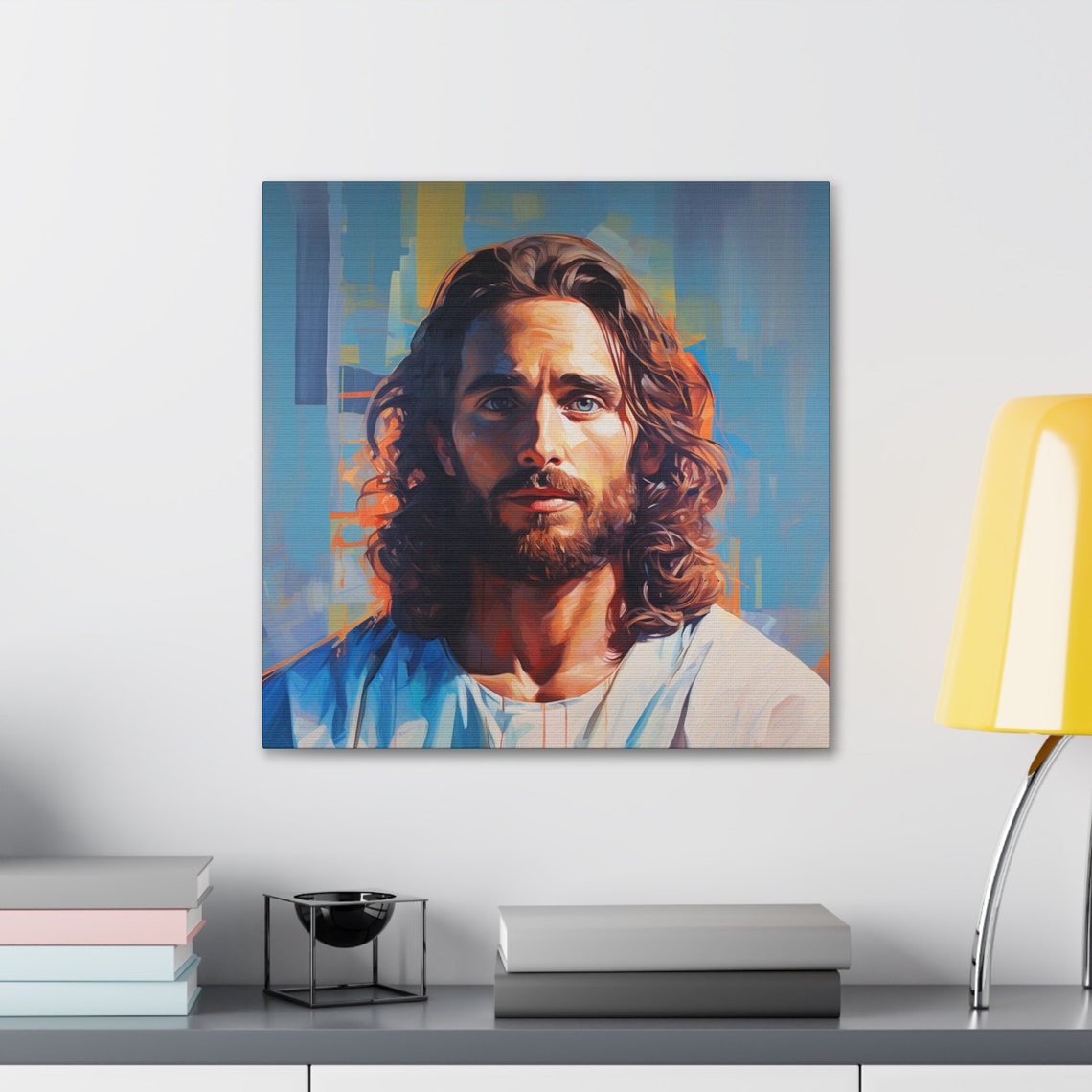 Christian Wall Art Modern Art Portrait of Jesus Christian Etsy