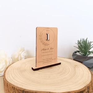 Personalisierte Tischnummer oder Namenskarte - individuelles Tischschild für Hochzeit, Taufe oder besonderes Ereignis