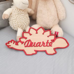 Personalized Dinosaur Wall Sign – Wooden Name Decor for Kids Room, Jurassic Nursery Gift, Custom Dino Plaque