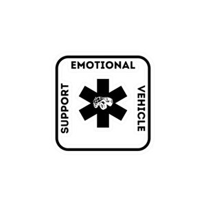 Emotional Support Vehicle Sticker