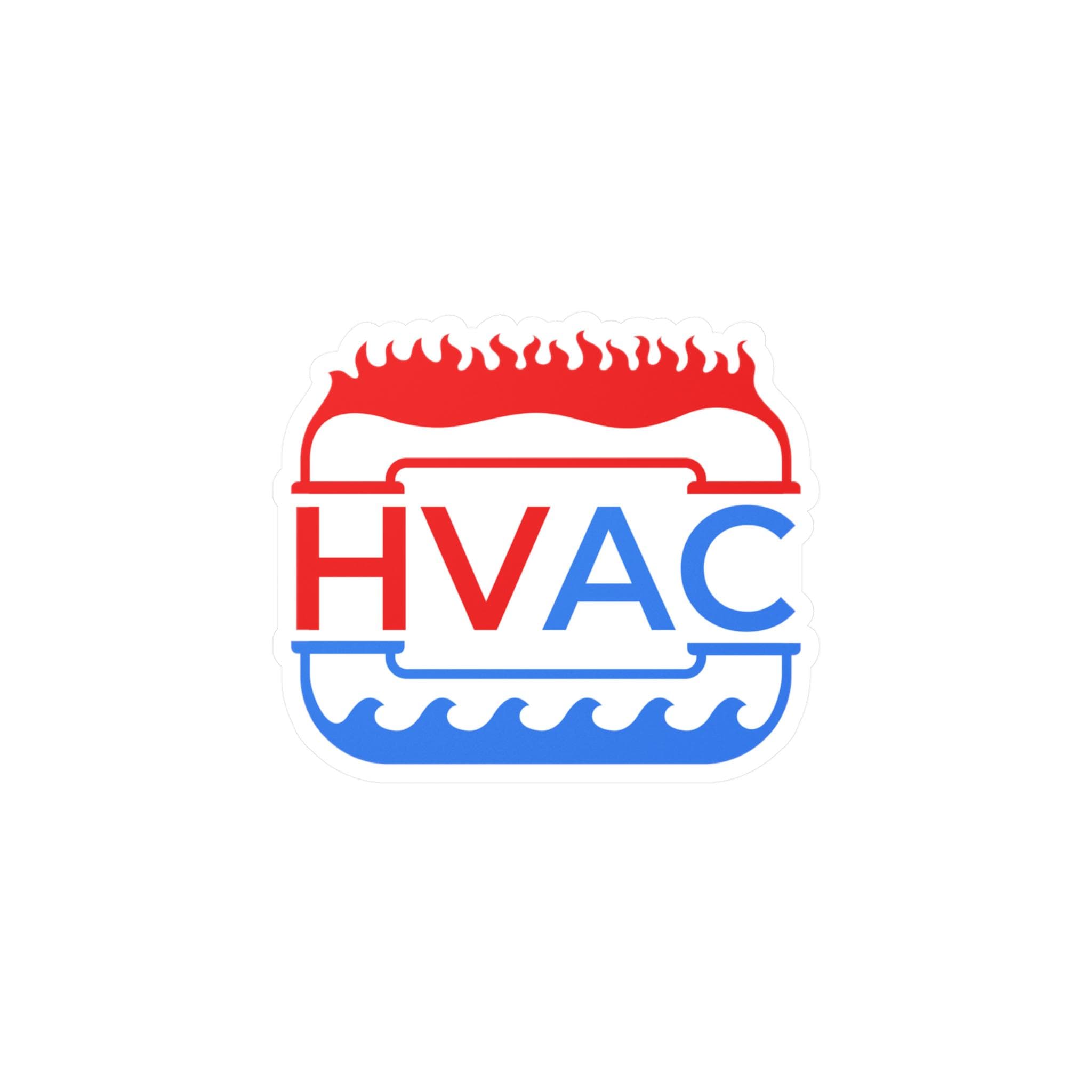 Heating Form Sticker HVAC Heating & Cooling Logo Sticker - Durable Vinyl Decal - Etsy