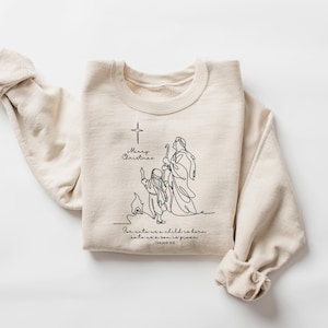 Christian Christmas Sweatshirt, Jesus Christmas Sweater, Isaiah Bible Verse, Womens Religious Sweatshirt, Faith Shirt, Christmas nativity