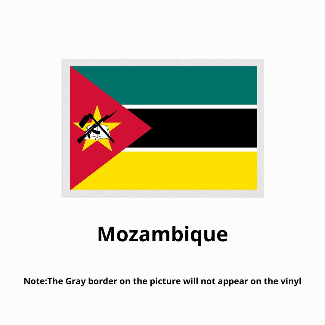 MOZAMBIQUE FLAG Sticker Country Flag Sticker Made of Etsy