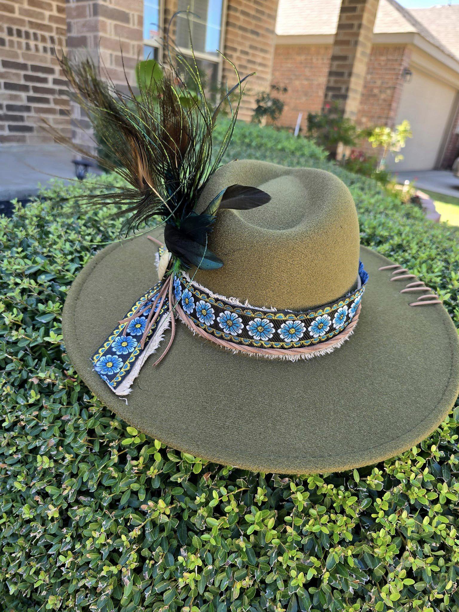 NWT Forbusite Green and Black Derby  Hat Mesh Feather Green Derby Hats - Etsy main image 3