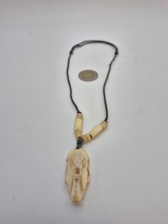 Primitive elephant necklace - image 1