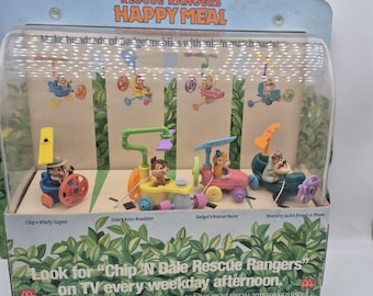 Rare 1989 McDonald's Advertising Display - Chip 'n Dale Rescue Rangers - Complete with Toys and Original Box