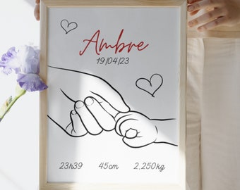Personalized Birth Poster - Baby - Gift - Event