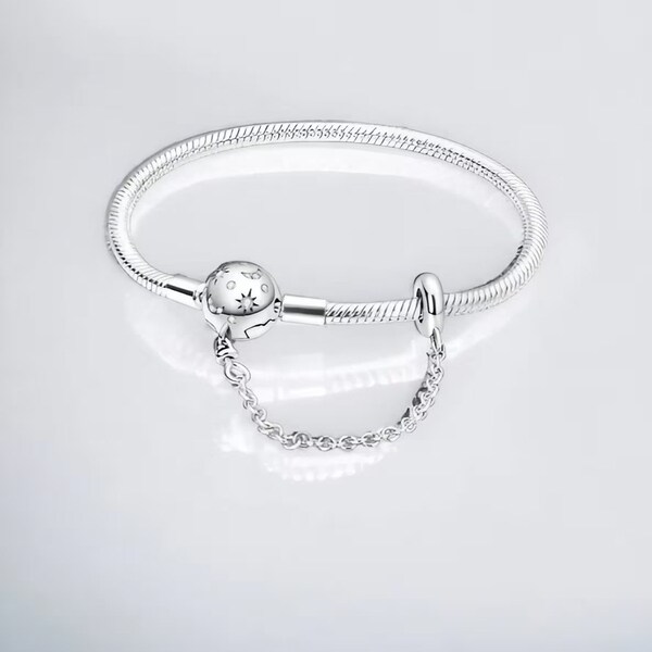 Bracelet pour charms - Boule strass espace - Argent s925