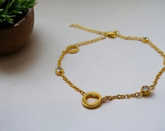 Bracelet coeur doré - Acier Inoxydable