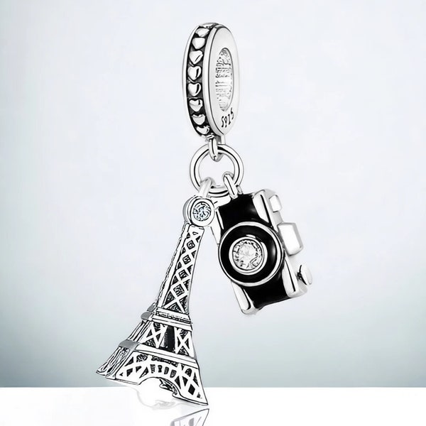 Charm Paris - Tour Eiffel et photo  - Argent S925