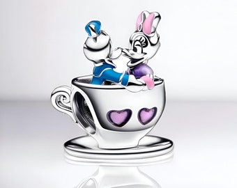 Daisy and Donald Charm - Cup - 925 Silver