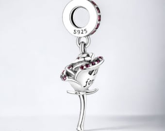 Rose Charm - S925 Silver