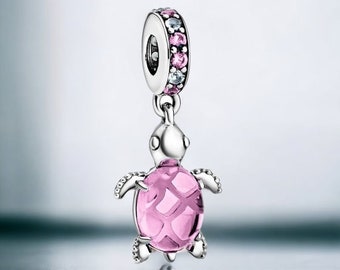 Charm Tortuga Rosa - Plata S925