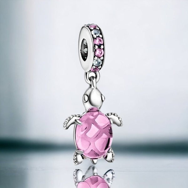 Charm Tortue rose - Argent S925