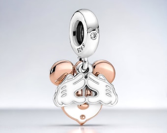 Doppelter Mickey-Anhänger – S925 Silber