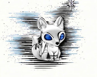 Charm Renard aux yeux bleus - Argent S925