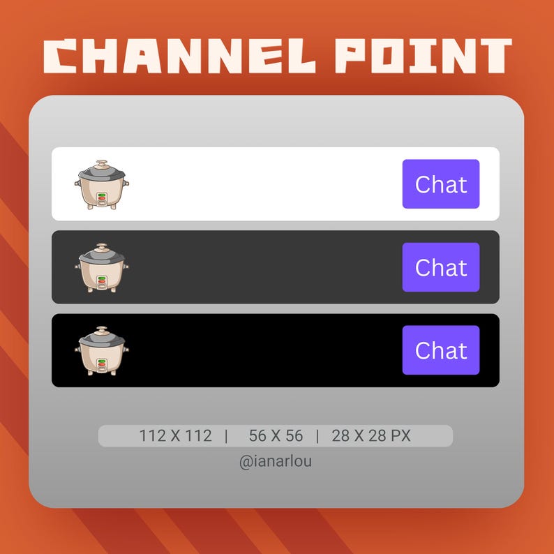 Rice Cooker Twitch Channel Points Icon | Twitch Rewards Icon | Twitch ...