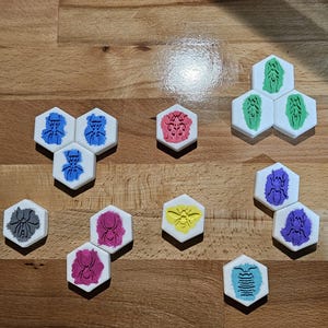 Hive Board Game Painted White Full Set