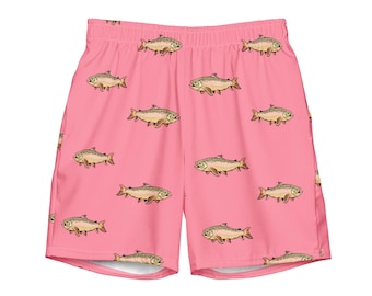 Salmon/Salmon Recycled Swim Trunks