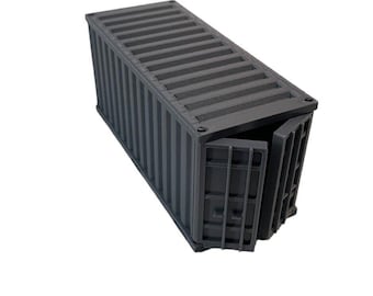 1:64 Scale Grey Shipping Container Diorama Accessory Display For Die Cast Cars