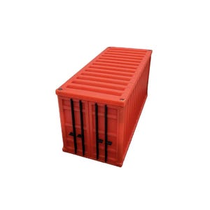 Röd fraktcontainer i skala 1:64 för gjuten diorama-tillbehör