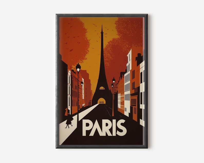 Paris Poster Paris Travel Poster Eiffel Tower Print Paris Poster ...