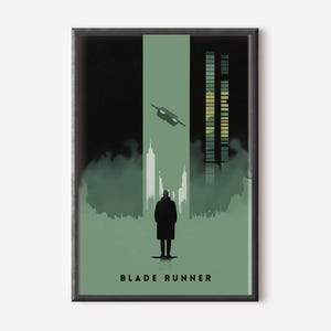 Poster di Blade Runner, stampa del film anni '80 per l'arredamento retrò di un cinema in casa e come regalo di un film di fantascienza