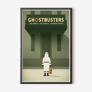 Poster di cacciatori paranormali anni '80 - Decorazione cinematografica minimalista retrò stampabile