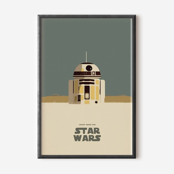 R2D2 Poster | Instant Download - R2D2 Star Wars Poster - Minimalist Star Wars Droid Poster - R2D2 Print