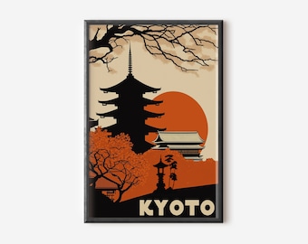 Kyoto Poster - Kyoto Travel Poster - Instant Download - Printable Wall Art - Home Decor Gift - City Gallery