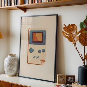 a picture of a nintendo gameboy on a shelf