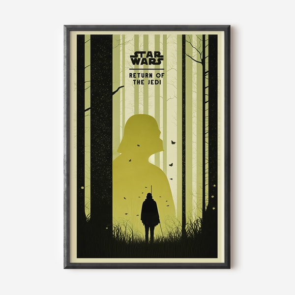 Return of the Jedi Poster - Star Wars Art Print -  Printable Wall Art - Minimal Movie Poster - Movie Lover Gift