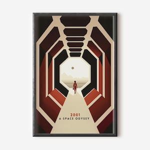 2001: Odissea nello spazio Poster minimalista del film - Kubrick Film Art per gli amanti dell'home theater e della fantascienza