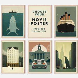 Choose your Minimalist Movie Poster – Retro Wall Art for Home Theaters