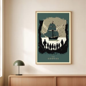 Adventure 80s Movie Poster: Retro Print for Home Decor and Classic Cinema Nostalgia