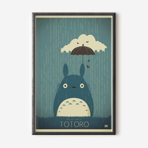 Totoro Poster | Studio Ghibli Poster | Miyazaki Poster Studio Ghibli Decor Totoro Wall Art, Studio Ghibli Gift Totoro Print